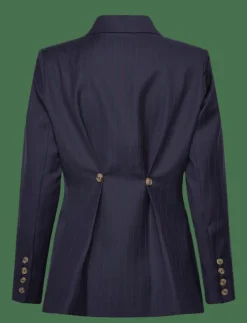 Malina Illiana Fitted Button Detailed Wool Blend blazer - Enkelknäppta kavajer|Kvinnor Kavajer