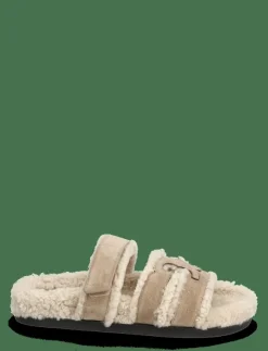Kvinnor Tory Burch Tofflor|INES SHEARLING SPORT SLIDE - Inneskor