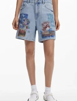 Desigual INIDAN - Jeansshorts|Kvinnor Shorts