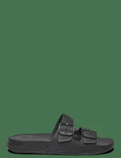 Kvinnor FitFlop Badtofflor|IQUSHION TWO-BAR BUCKLE SLIDES - Sandaler