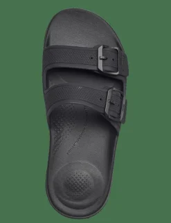 Kvinnor FitFlop Badtofflor|IQUSHION TWO-BAR BUCKLE SLIDES - Sandaler