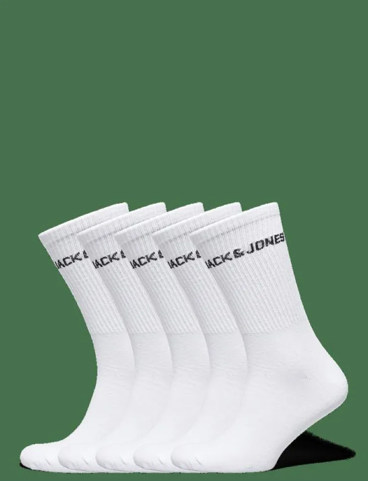 Jack & Jones Underkläder|Strumpor|JACBASIC LOGO TENNIS SOCK 5 PACK NOOS - Vanliga strumpor