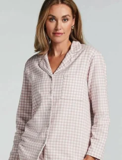 Kvinnor Hunkemöller Pyjamas & Loungewear|JACKET LS CHECK ESSENTIALS - Överdelar