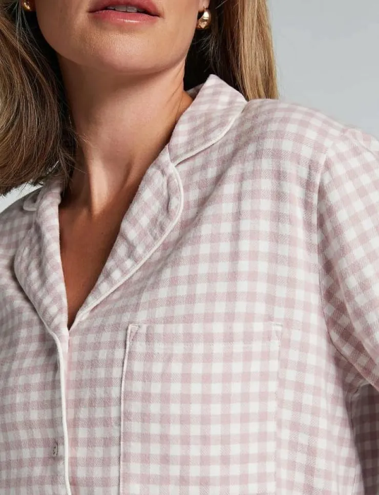Kvinnor Hunkemöller Pyjamas & Loungewear|JACKET LS CHECK ESSENTIALS - Överdelar