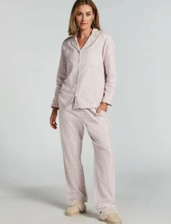 Kvinnor Hunkemöller Pyjamas & Loungewear|JACKET LS CHECK ESSENTIALS - Överdelar