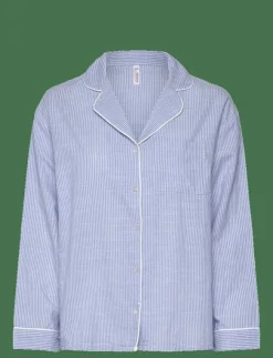 Hunkemöller JACKET LS COTTON STRIPE - Överdelar|Kvinnor Pyjamas & Loungewear