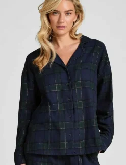 Hunkemöller JACKET LS FLANNEL TWILL CHECK - Överdelar|Kvinnor Pyjamas & Loungewear