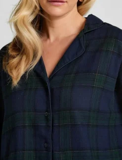 Hunkemöller JACKET LS FLANNEL TWILL CHECK - Överdelar|Kvinnor Pyjamas & Loungewear