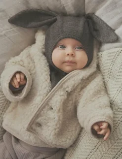 Barn Huttelihut Fleecekläder|Jacket Pixie Wool Teddy w. Lin - Jackor