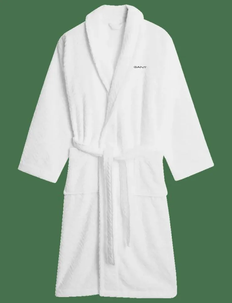 GANT JACQUARD HERRINGBONE ROBE - Morgonrock| Morgonrockar