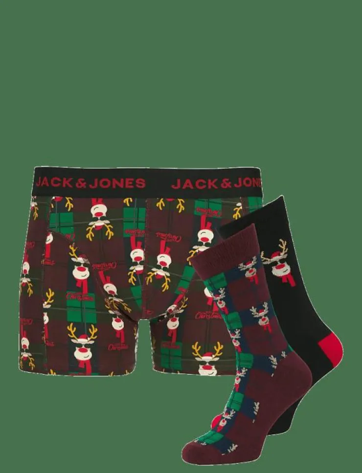 Jack & Jones JACRUDOLPH GIFTBOX JNR - Vanliga strumpor| Strumpor|Kalsonger