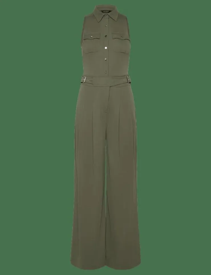 Kvinnor Lauren Ralph Lauren Jumpsuits|Jersey Wide-Leg Sleeveless Jumpsuit - Jumpsuits