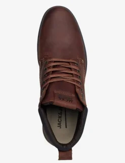 Jack & Jones Kängor|JFWTUBAR LEATHER BRANDY SN - Kängor med snörning