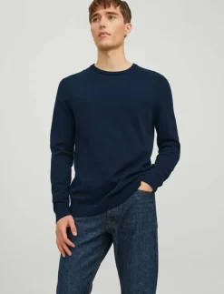 Jack & Jones Stickat|JJEBASIC KNIT CREW NECK NOOS - Rundhalsad
