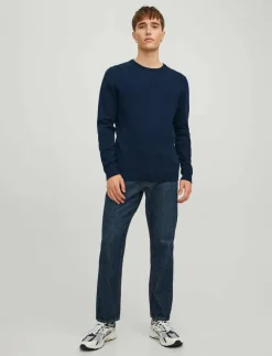 Jack & Jones Stickat|JJEBASIC KNIT CREW NECK NOOS - Rundhalsad