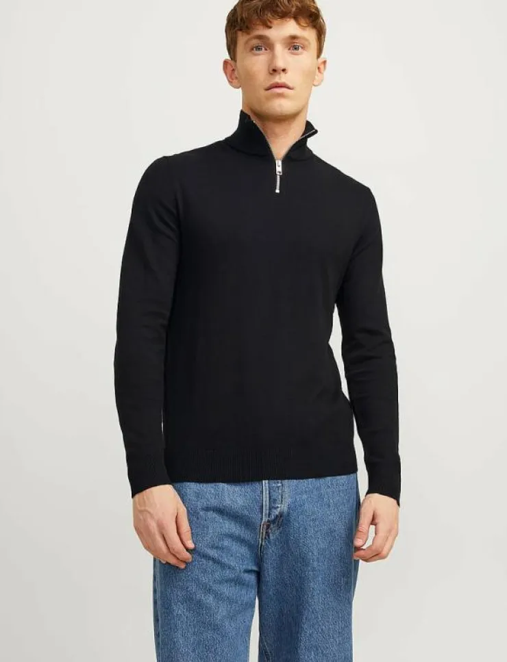 Jack & Jones JJEEMIL KNIT HALF ZIP NOOS - Stickat| Stickat