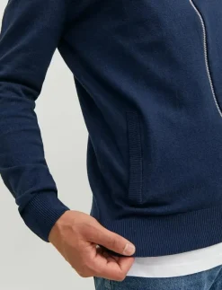 Jack & Jones JJEEMIL KNIT TURTLE ZIP CARDIGAN NOOS - Koftor| Stickat