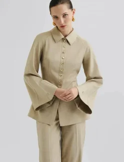 Kvinnor Malina Blusar & Skjortor|Joan Tailored Fitted Button shirt - Långärmade