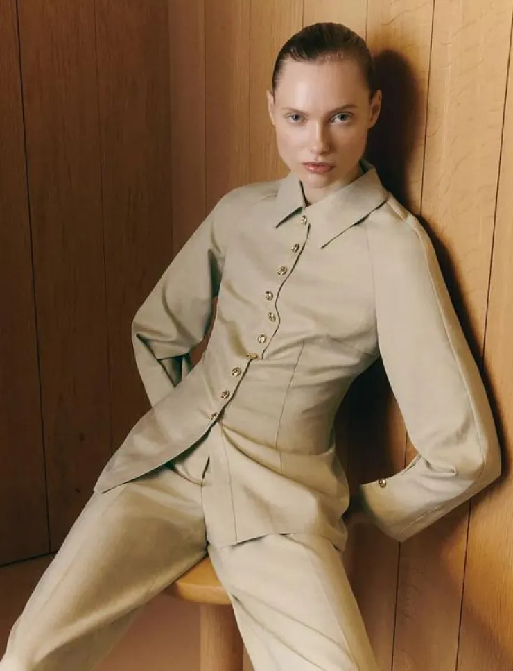 Kvinnor Malina Blusar & Skjortor|Joan Tailored Fitted Button shirt - Långärmade