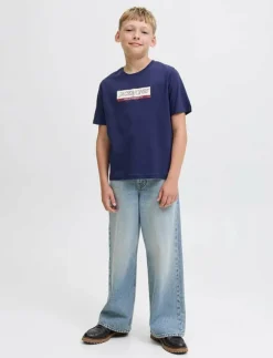 Barn Jack & Jones Basplagg|JORINWOOD BLOCK BRAND TEE SS CN NOOS JNR - Kortärmade