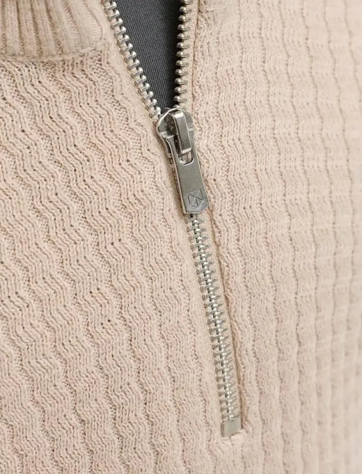 Barn Jack & Jones Överdelar|JPRBLUBARKLEY KNIT HALF ZIP JNR - Stickade tröjor