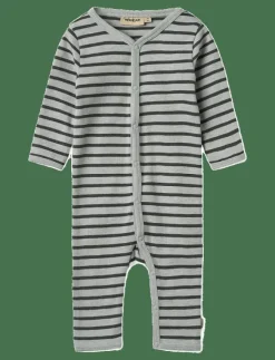 Wheat Jumpsuit L/S Dusty - Långärmad bodysuit|Barn Bodysuits