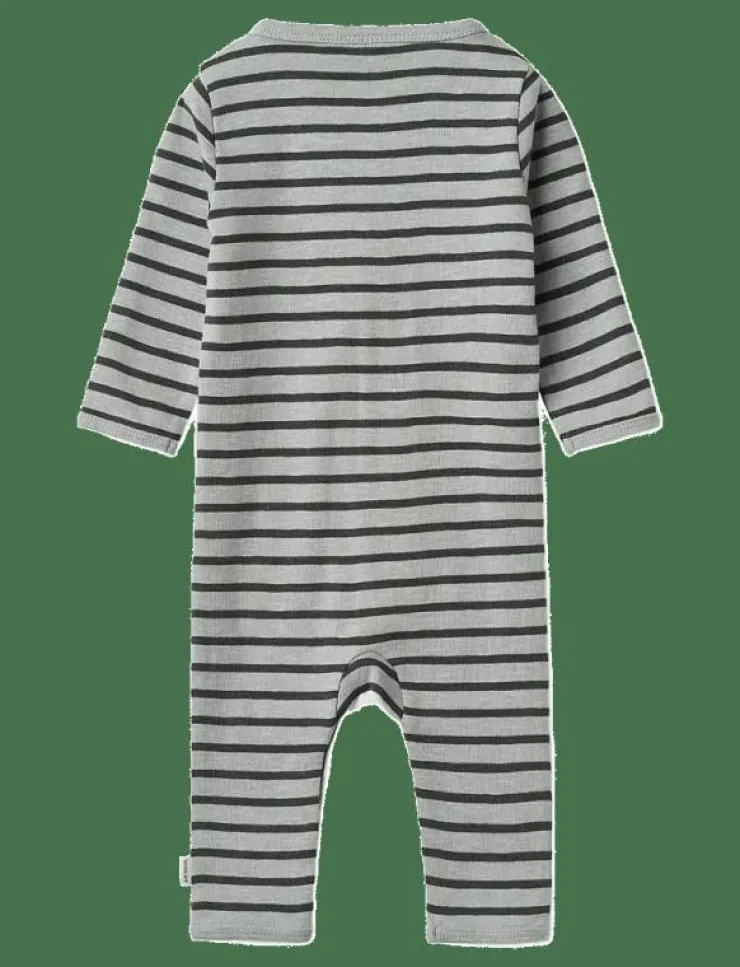 Wheat Jumpsuit L/S Dusty - Långärmad bodysuit|Barn Bodysuits