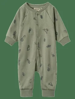 Barn Wheat Bodysuits|Jumpsuit L/S Lou - Långärmad bodysuit