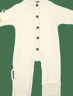 Smallstuff Jumpsuit, merino wool w. buttons, - Långärmad bodysuit|Barn Bodysuits