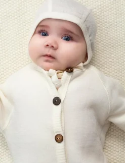 Smallstuff Jumpsuit, merino wool w. buttons, - Långärmad bodysuit|Barn Bodysuits