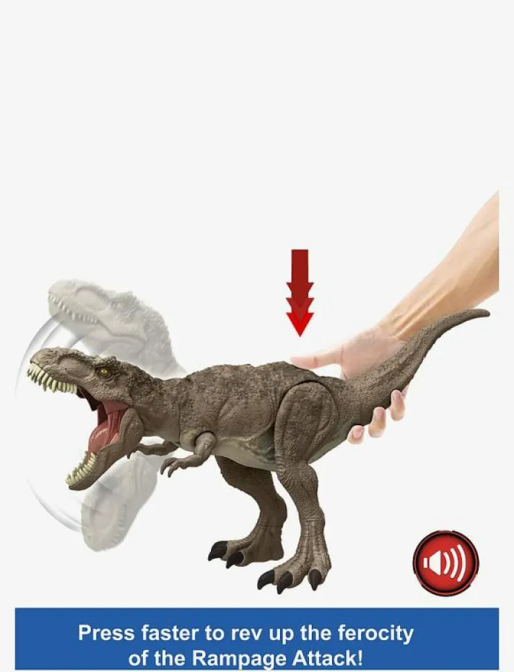 Barn Jurassic world Leksaker|Leksaker|Chaos Theory All-Out Attack Tyrannosaurus Rex Dinosaur Action Figure Toy - Djur