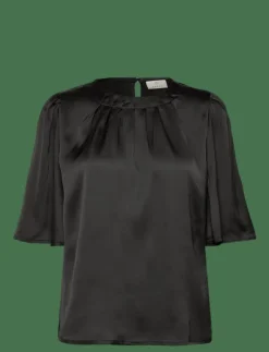 Kaffe KAlinda Flared Blouse - Kortärmade blusar|Kvinnor Plus Size & Curvy|Blusar & Skjortor