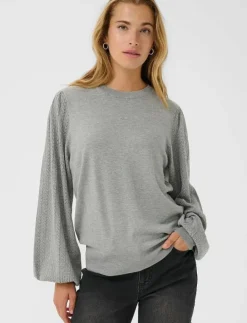 Kaffe KAlone Pointelle Pullover - Stickat|Kvinnor Kläder