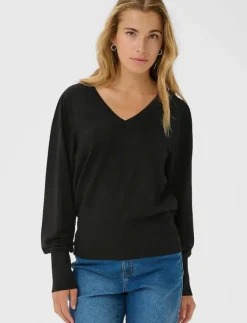 Kaffe KAlone v-neck Pullover - Stickat|Kvinnor Plus Size & Curvy|Stickat