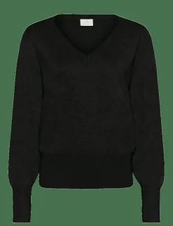 Kaffe KAlone v-neck Pullover - Stickat|Kvinnor Plus Size & Curvy|Stickat