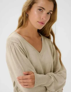 Kaffe KAlone v-neck Pullover - Stickat|Kvinnor Kläder