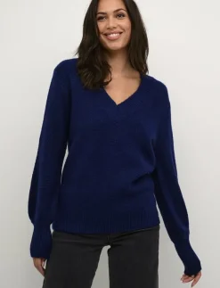 Kvinnor Kaffe Plus Size & Curvy|Stickat|KAmerana Pullover - Tröjor