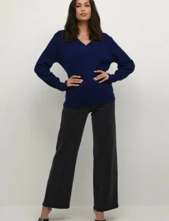Kvinnor Kaffe Plus Size & Curvy|Stickat|KAmerana Pullover - Tröjor