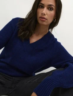 Kvinnor Kaffe Plus Size & Curvy|Stickat|KAmerana Pullover - Tröjor