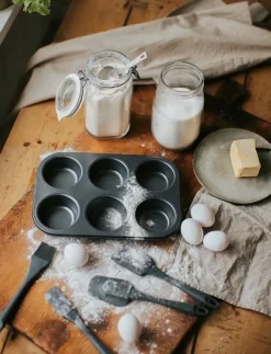 Dorre Baktillbehör|Karabo Muffinsform 6 stycken Kolstål - Cupcake- & Muffinsformar
