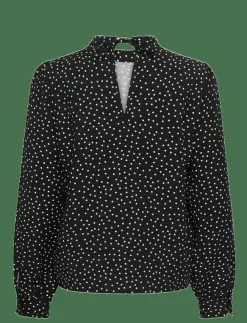 Kvinnor Kaffe Plus Size & Curvy|Blusar & Skjortor|KArea Printed Blouse - Långärmade blusar