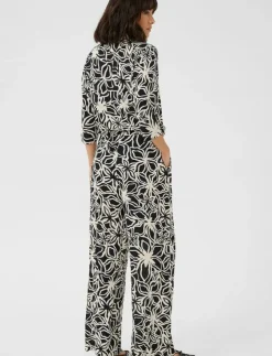 Kvinnor Kaffe Jumpsuits|KAsanne Plain Weave Jumpsuit Printe - Jumpsuits