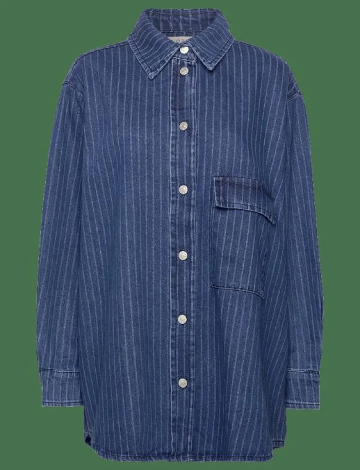 Kvinnor NORR Blusar & Skjortor|Kenzie oversized denim shirt - Jeansskjortor