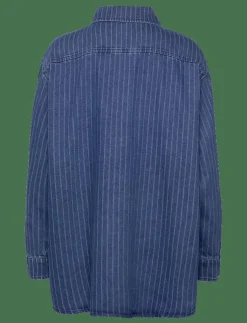 Kvinnor NORR Blusar & Skjortor|Kenzie oversized denim shirt - Jeansskjortor