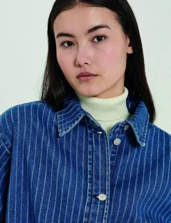 Kvinnor NORR Blusar & Skjortor|Kenzie oversized denim shirt - Jeansskjortor