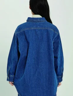 Kvinnor NORR Blusar & Skjortor|Kenzie oversized denim shirt - Jeansskjortor