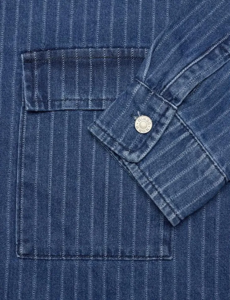 Kvinnor NORR Blusar & Skjortor|Kenzie oversized denim shirt - Jeansskjortor