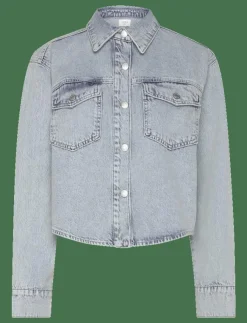 Kvinnor NORR Plus Size & Curvy|Denimkläder|Kenzie short shirt - Jeansskjortor