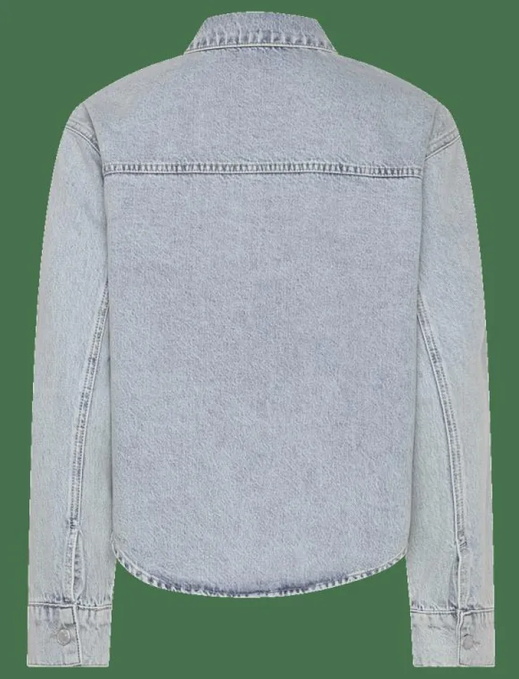 Kvinnor NORR Plus Size & Curvy|Denimkläder|Kenzie short shirt - Jeansskjortor