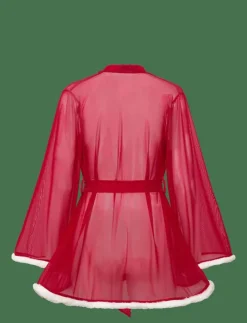 Kvinnor Hunkemöller Morgonrockar|Morgonrockar|KIMONO MESH SANTA - Morgonrock